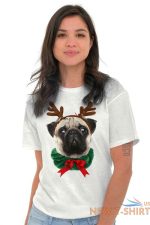 reindeer pug christmas holiday santa claus adult short sleeve crew t shirt 3.jpg