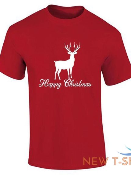 reindeer t shirt happy christmas printed cotton tee mens boys short sleeve top 0.jpg