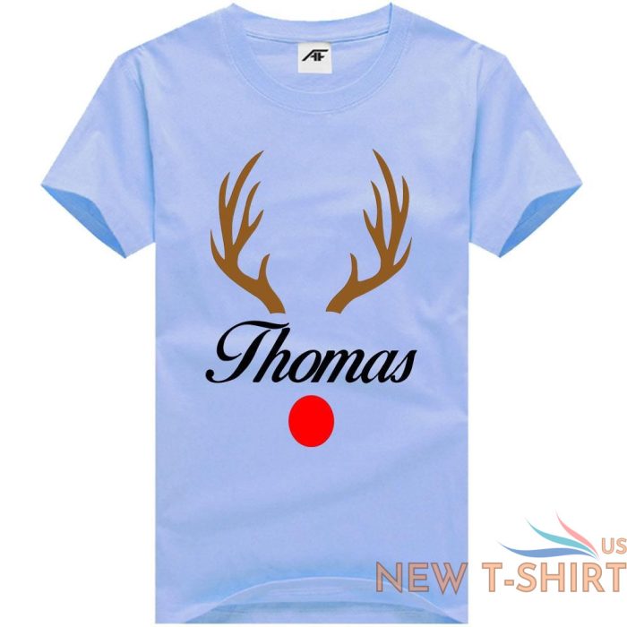 reindeer thomas print christmas t shirt mens kids 100 cotton xmas top tess 3.jpg