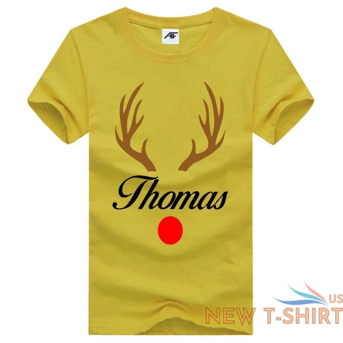 reindeer thomas print christmas t shirt mens kids 100 cotton xmas top tess 5.jpg