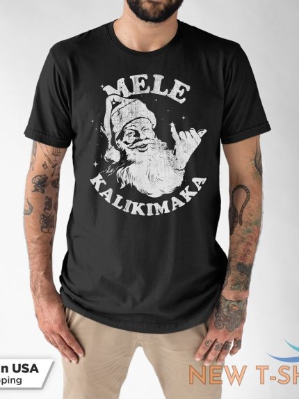 retro christmas surf mele kalikimaka santa shaka hawaii t shirt 1.jpg