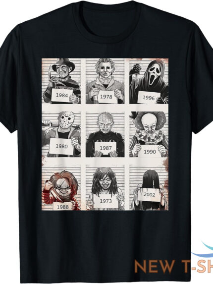 retro halloween creepy legends killers mugshots horror fan t shirt 0.jpg