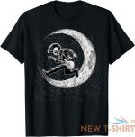 rock on skeleton moon rock and roll funny halloween spooky unisex t shirt 0.jpg