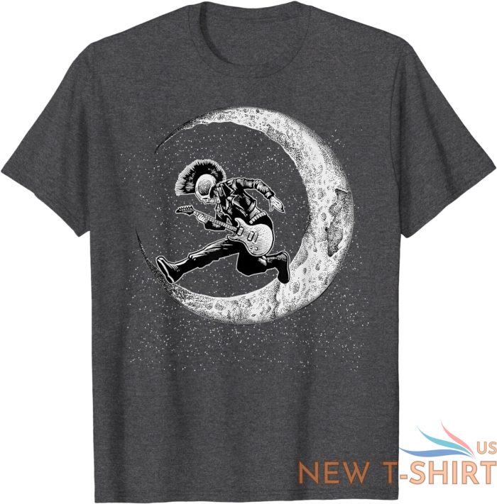 rock on skeleton moon rock and roll funny halloween spooky unisex t shirt 8.jpg