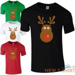 rudolph reindeer face t shirt christmas retro rudolf xmas gift kids mens top 0.jpg