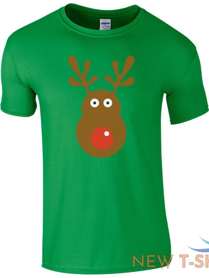 rudolph reindeer face t shirt christmas retro rudolf xmas gift kids mens top 1.jpg