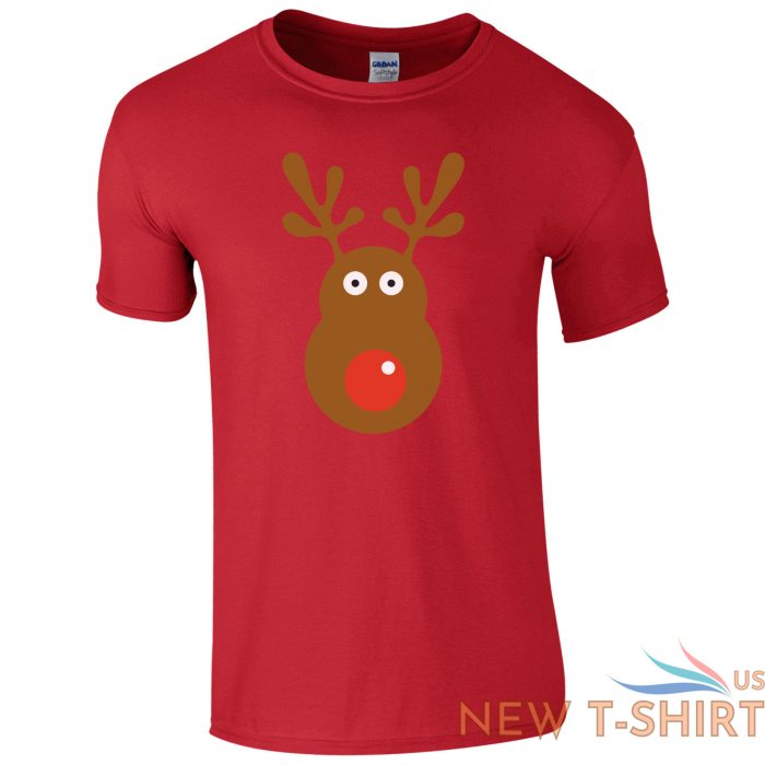 rudolph reindeer face t shirt christmas retro rudolf xmas gift kids mens top 2.jpg