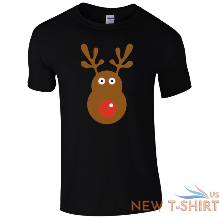 rudolph reindeer face t shirt christmas retro rudolf xmas gift kids mens top 3.jpg