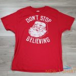 santa claus t shirt mens large red dont stop believing in kris kringle christmas 0.jpg