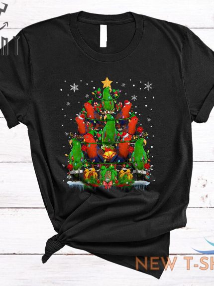 santa elf reindeer eclectus parrot christmas tree xmas lights bird t shirt mug 0.jpg