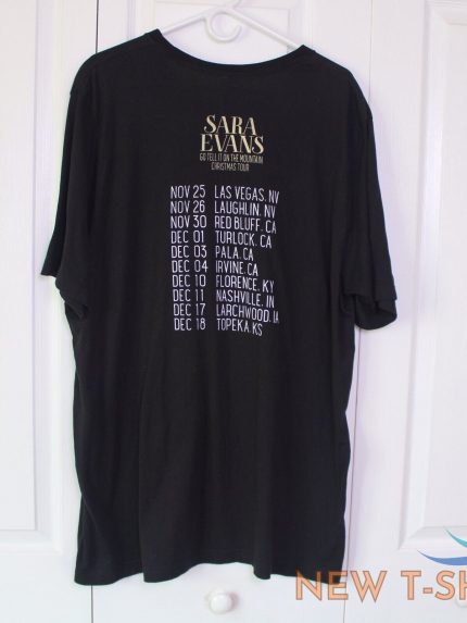 sara evans christmas tour t shirt 3xl short sleeve black front back graphics 1.jpg