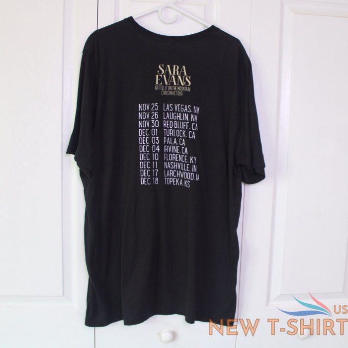 sara evans christmas tour t shirt 3xl short sleeve black front back graphics 1.jpg