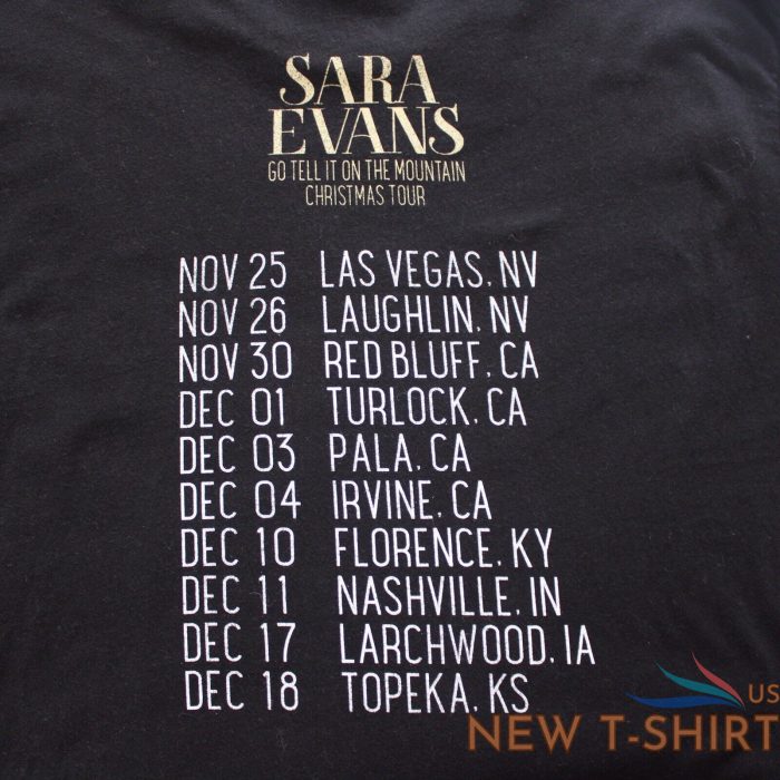 sara evans christmas tour t shirt 3xl short sleeve black front back graphics 2.jpg