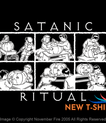satanic ritual halloween jackolantern carving hail satan parody fun shirt nft044 0.gif