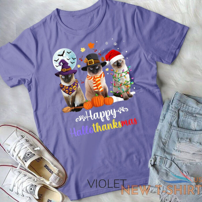 siamese cat halloween merry christmas happy hallothanksmas unisex t shirt 9.jpg