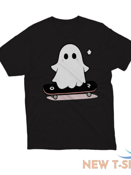 skateboarding kawaii ghost t shirt lazy funny halloween shirt 1.jpg