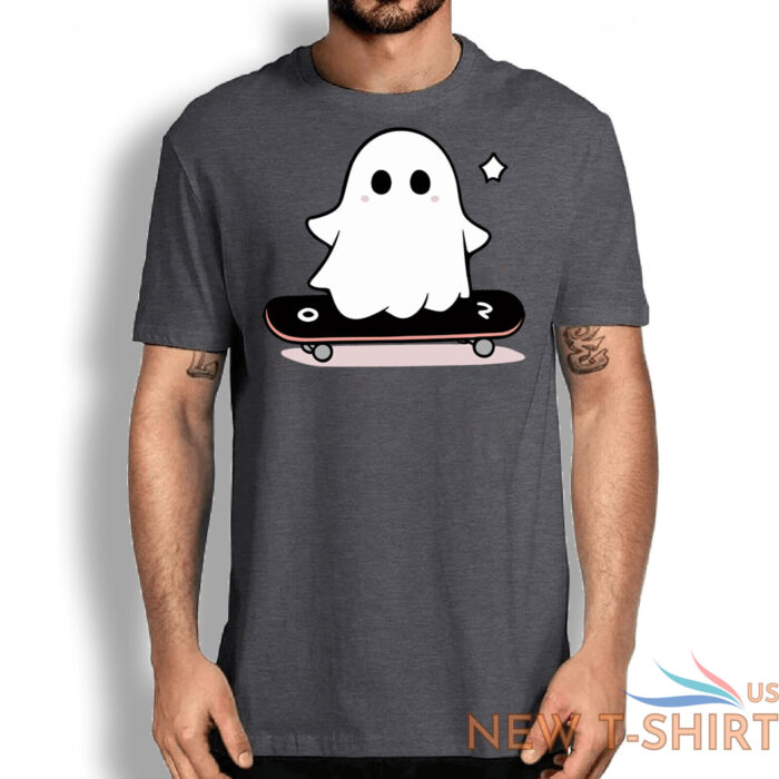 skateboarding kawaii ghost t shirt lazy funny halloween shirt 5.jpg