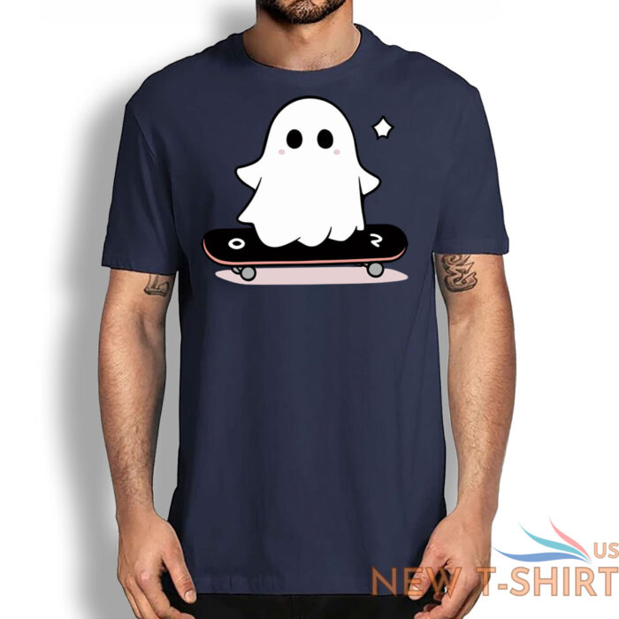 skateboarding kawaii ghost t shirt lazy funny halloween shirt 7.jpg