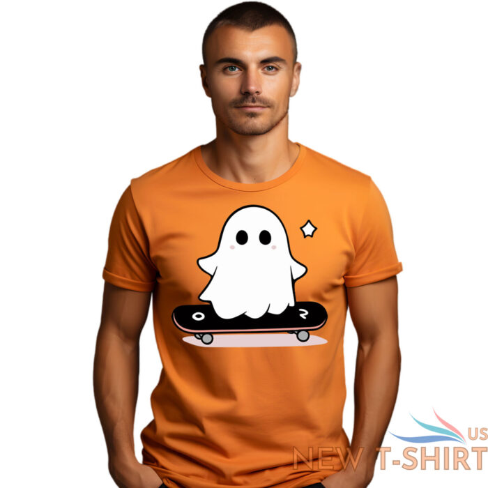 skateboarding kawaii ghost t shirt lazy funny halloween shirt 9.jpg