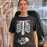 skeleton baby t shirt pregnant funny halloween shirt womens mens unisex 0.jpg