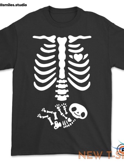 skeleton baby t shirt pregnant funny halloween shirt womens mens unisex 1.jpg
