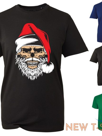 skeleton skull santa hat christmas t shirt xmas funny beard hat secret santa top 0.jpg