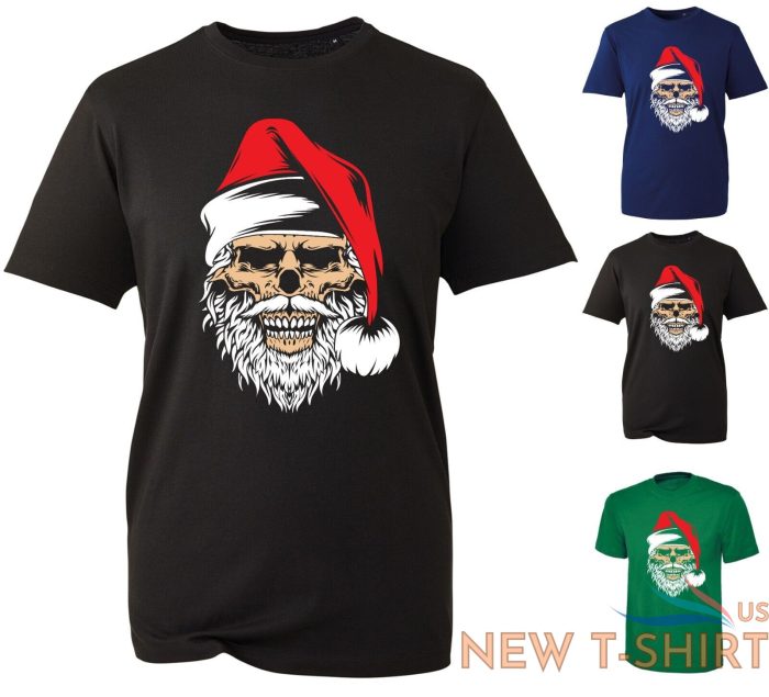 skeleton skull santa hat christmas t shirt xmas funny beard hat secret santa top 0.jpg