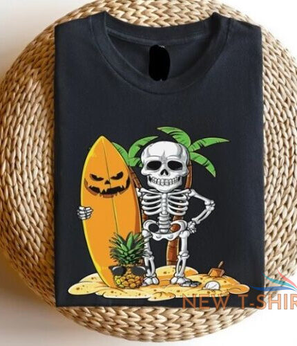 skeleton surfing halloween hawaii hawaiian surfer t shirt 0.jpg