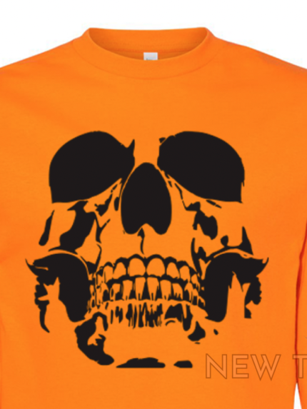 skull halloween long sleeve graphic tee unisex apparel custom holiday design 0.png