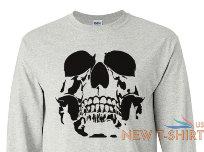 skull halloween long sleeve graphic tee unisex apparel custom holiday design 8.png