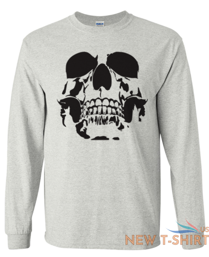 skull halloween long sleeve graphic tee unisex apparel custom holiday design 9.png