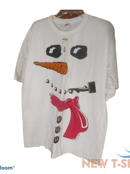 snowman t shirt winter frosty christmas xmas fun costume mens cotton nwt 0.jpg