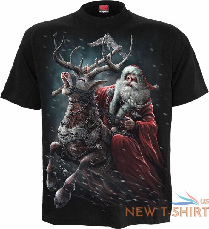 spiral direct new sleigher t shirt biker rock christmas gift xmas santa top tee 0.jpg