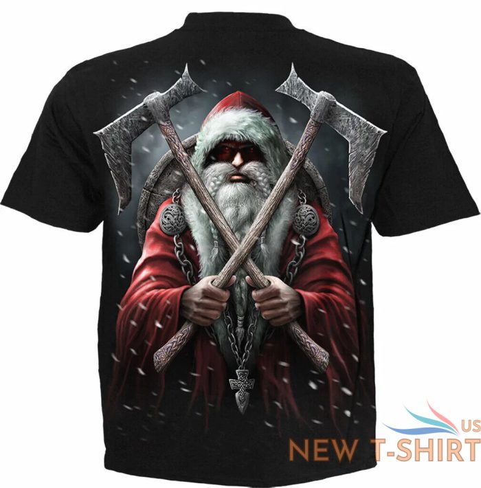 spiral direct new sleigher t shirt biker rock christmas gift xmas santa top tee 1.jpg