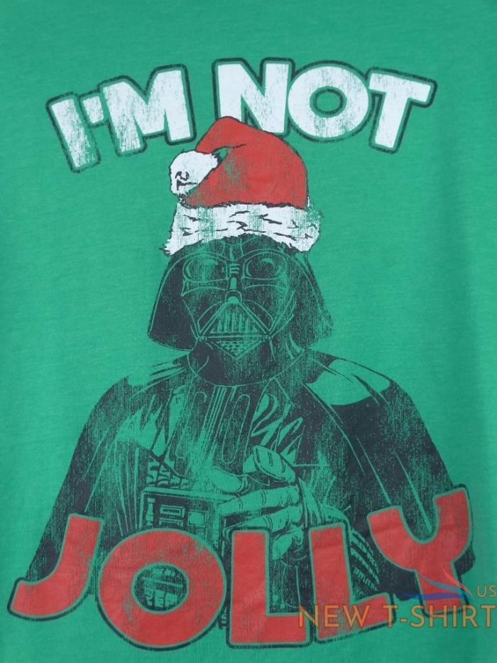 star wars christmas shirt medium i m not jolly darth vadar santa green t shirt 1.jpg