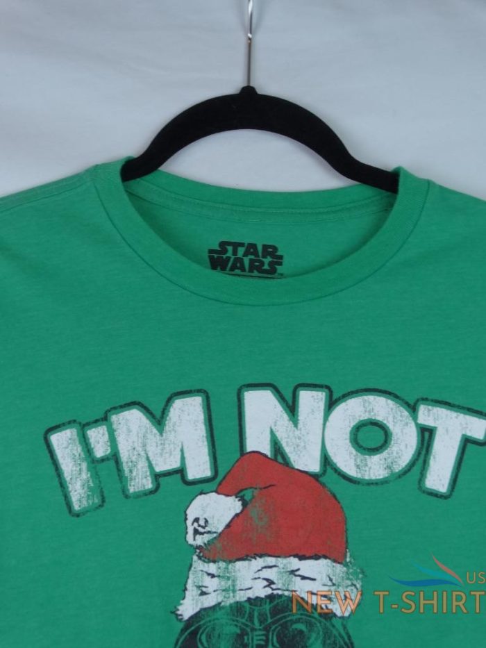 star wars christmas shirt medium i m not jolly darth vadar santa green t shirt 2.jpg