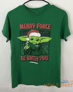 star wars merry force be with you t shirt men s s short sleeve christmas green 0.jpg