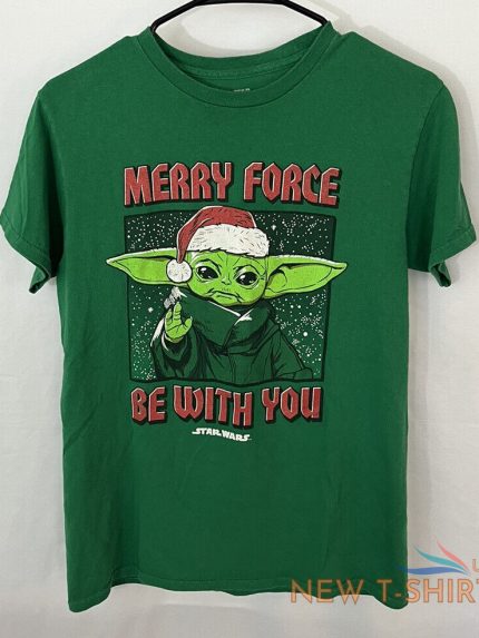 star wars merry force be with you t shirt men s s short sleeve christmas green 0.jpg