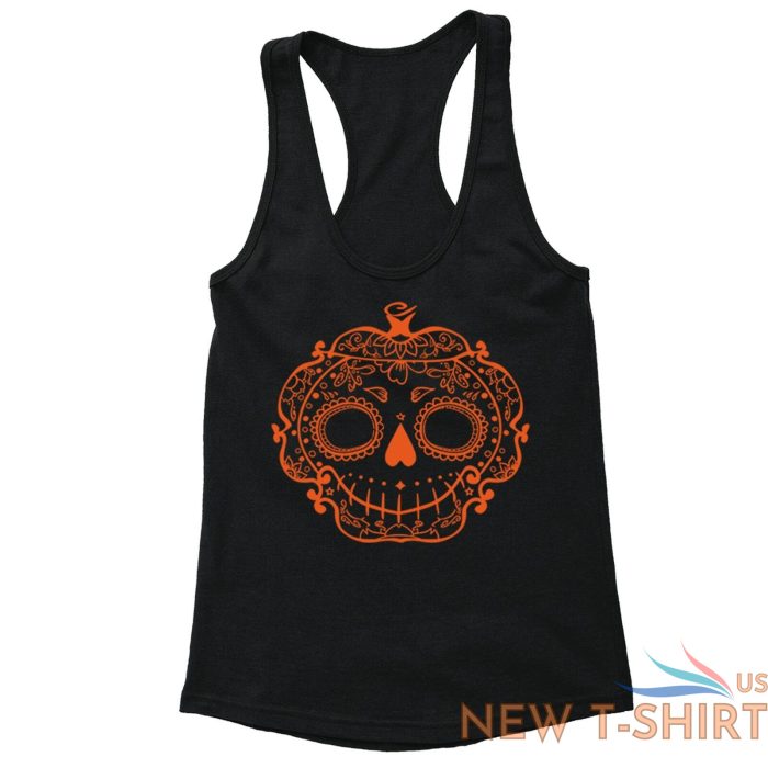 sugar pumpkin jack o lantern skull dead racerback halloween costume witch tank 0.jpg