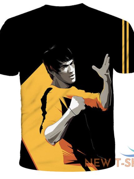 t shirt bruce lee inspired kung fu dragon moive graphic double sided size l m s 1.jpg