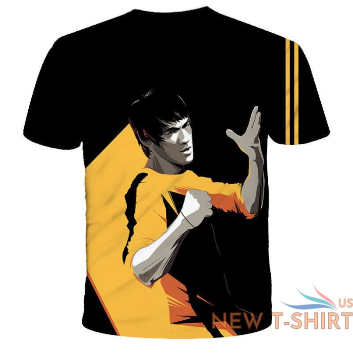 t shirt bruce lee inspired kung fu dragon moive graphic double sided size l m s 1.jpg