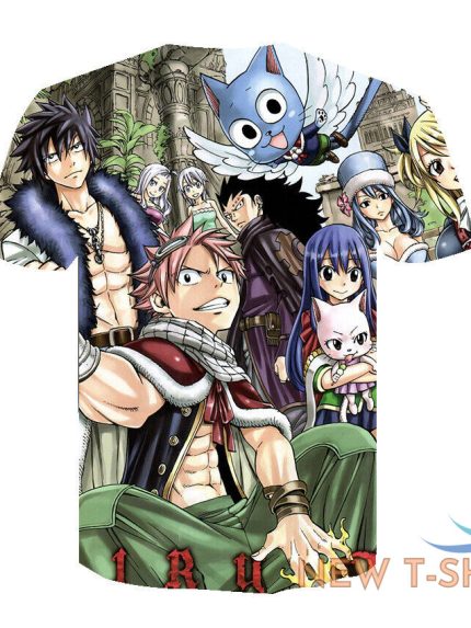 t shirt fairy tail natsu dragneel anime manga double sided short sleeve sz l m s 1.jpg