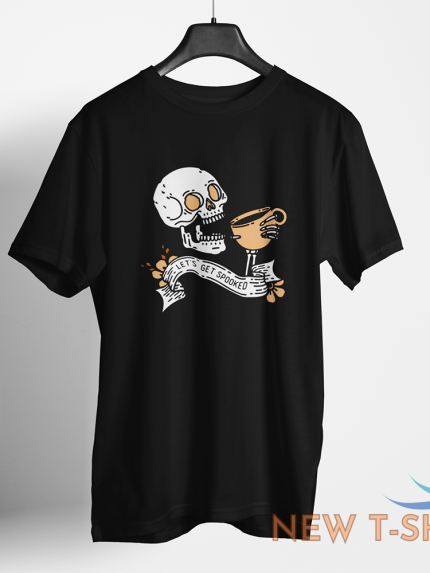t shirt unisex lets get spooked printed halloween skeleton short sleeve tee top 1.png