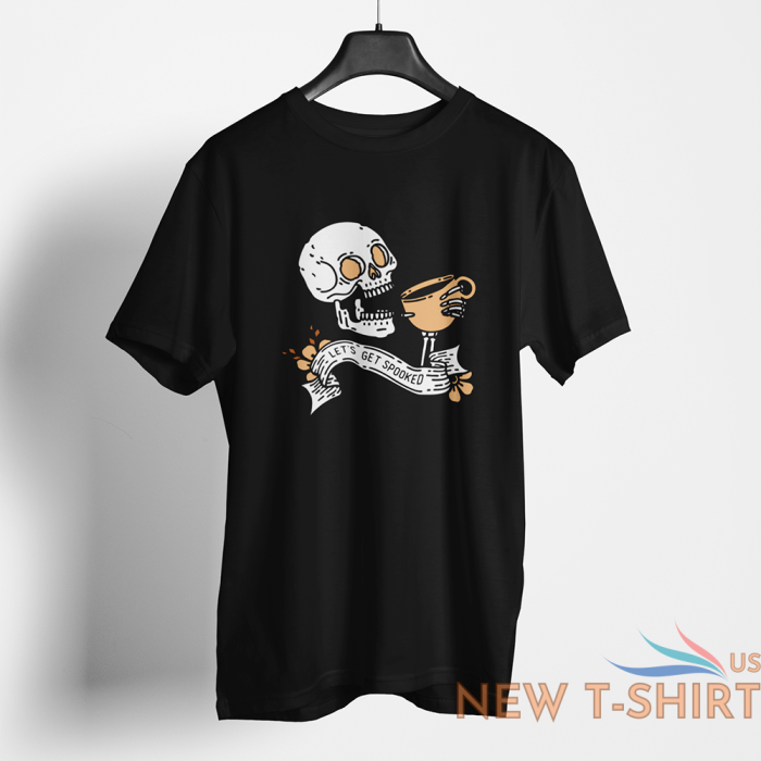 t shirt unisex lets get spooked printed halloween skeleton short sleeve tee top 1.png