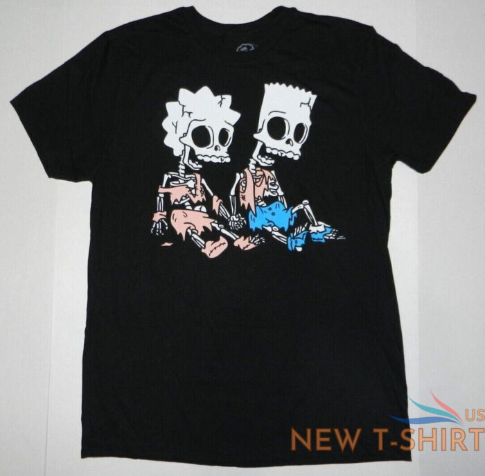 the simpsons bart lisa skeletons tee shirt new 0.jpg