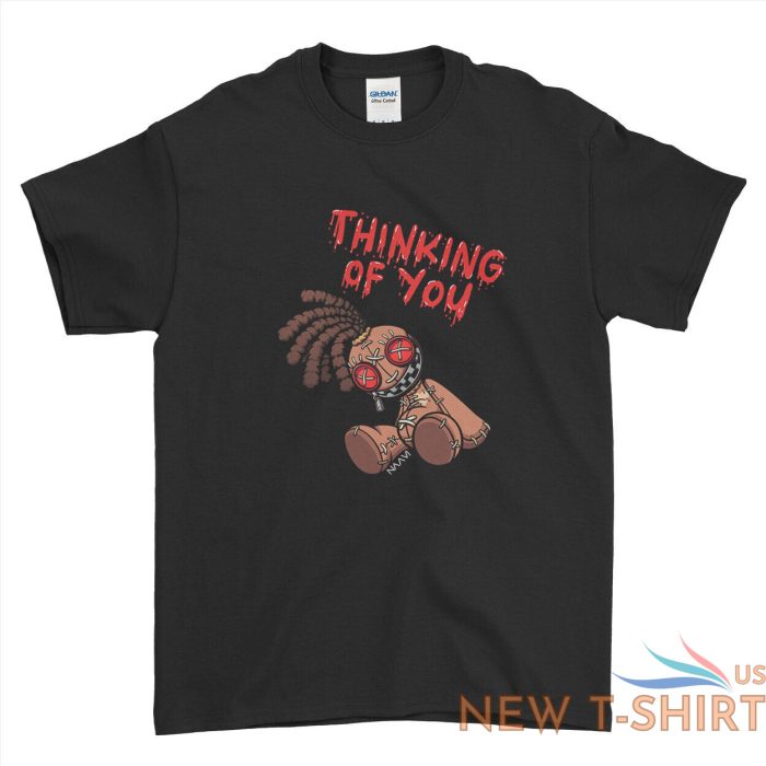 thinking of you voodoo doll halloween t shirt scary horror boo boo retro top tee 0.jpg