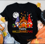 three gnomes hallothanksmas halloween christmas thanksgiving t shirt unisex 0.png