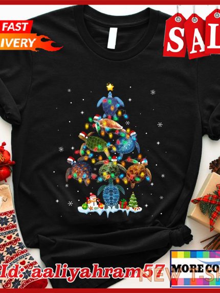 turtle christmas tree shirt santa turtle shirt turtle lover shirt sea turt 1.jpg