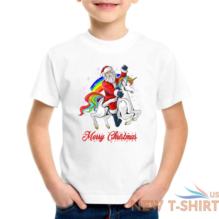 unicorn santa christmas t shirt kids mens boys girls womens novelty xmas gift 1.jpg