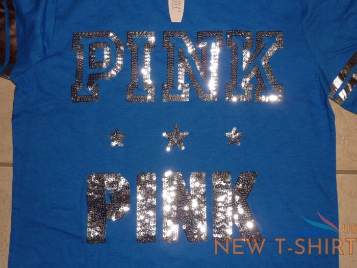 victorias secret pink bling 4th of july holiday stars stripes teeshirt nwt 1.jpg